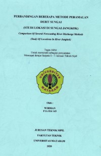 PERBANDINGAN BEBERAPA METODE PERAMALAN DEBIT SUNGAI (STUDI LOKASI DI SUNGAI JANGKOK