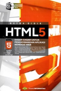 HTML 5Dasar Dasar untuk Pe ngembangan Aplikasi Berbasis Web