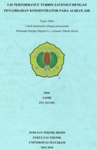 Image of Pengaruh Variasi Diameter turbin dan jarak Tembak nozzle Terhadap Efesiensi Turbin Air cross flow